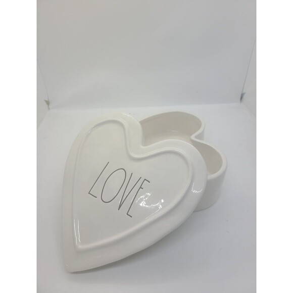 Rae Dunn Heart Shaped LOVE Trinket Jewelry Box Container Heart Valentine’s Gift - Picture 13 of 13